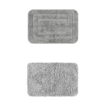 2 Packs Bathroom Rugs, Bathroom Mat Machine Washable with TPR Backing for Shower 16"x24"/20"x32"