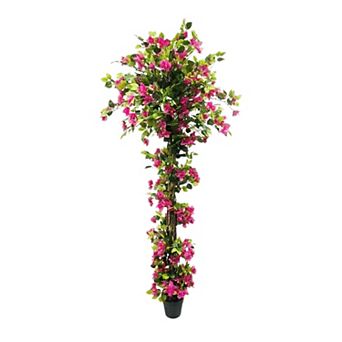 Bougainvillea Artificial Tree for Outdoors Indoors with Flowers and Leaves (185cm)