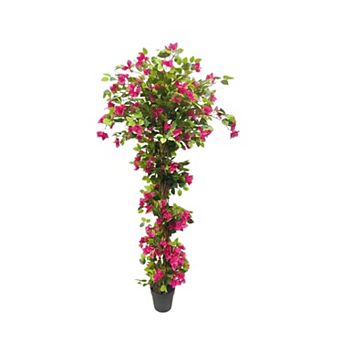 Bougainvillea Artificial Tree for Outdoors Indoors with Flowers and Leaves (185cm)