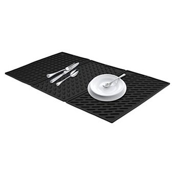 1 pc Silicone Dish Drying Mat for Kitchen Counter, Easy Clean Heat Resistant Kitchen Mat 24.1*15.7 in