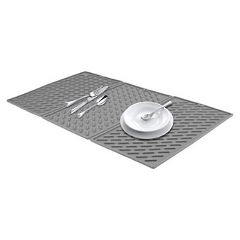 1 pc Silicone Dish Drying Mat for Kitchen Counter, Easy Clean Heat Resistant Kitchen Mat 24.1*15.7 in