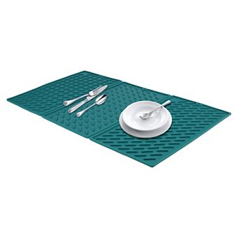 1 pc Silicone Dish Drying Mat for Kitchen Counter, Easy Clean Heat Resistant Kitchen Mat 24.1*15.7 in