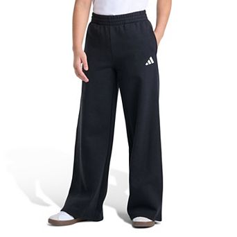 Girls 7-16 adidas Elastic Waistband Wide Leg Fleece Pants