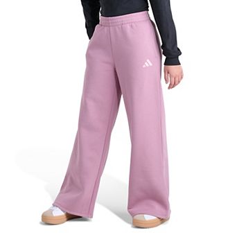 Girls 7-16 adidas Elastic Waistband Wide Leg Fleece Pants
