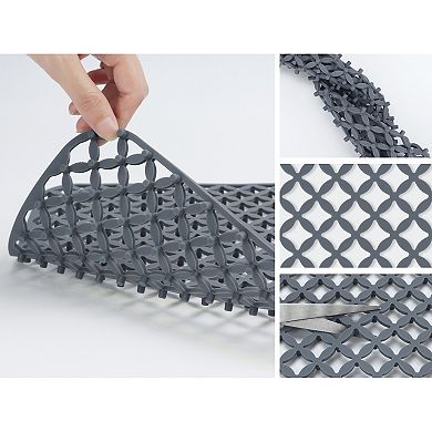 1Pc Silicone Dish Drying Mat for Counter, Easy Clean Hollow Design Kitchen Mat 13.6*11.6*0.4 in