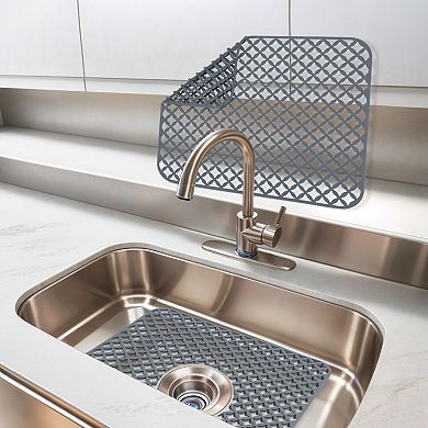 1Pc Silicone Dish Drying Mat for Counter, Easy Clean Hollow Design Kitchen Mat 13.6*11.6*0.4 in