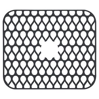 1 pc Silicone Dish Drying Mat for Counter, Easy Clean Hollow Design Kitchen Mat 13.6*11.6*0.4 in