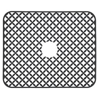 1 pc Silicone Dish Drying Mat for Counter, Easy Clean Hollow Design Kitchen Mat 13.6*11.6*0.4 in