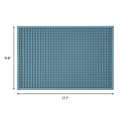 1Pc Silicone Dish Drying Mat for Kitchen Counter with Concave and Convex Design 17.7*11.8*0.4 in