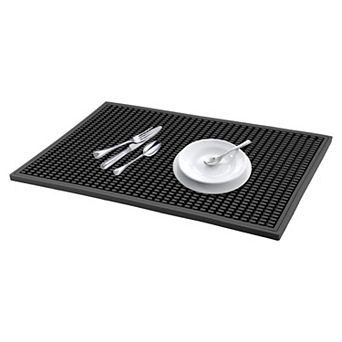 1 pc Silicone Dish Drying Mat for Kitchen Counter with Concave and Convex Design 17.7*11.8*0.4 in