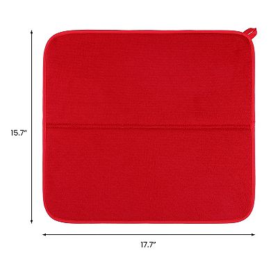 1Pc Dish Drying Mat, Absorbent Microfiber Foldable Stone Kitchen Mat for Counter 17.7*15.7 in