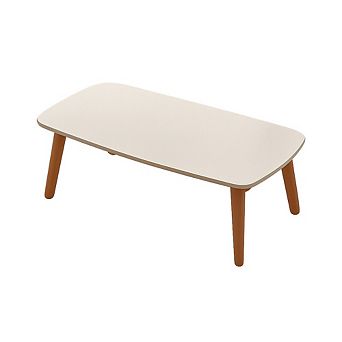 Folding Floor Table, 31.5" x 20" Wood Laptop Desk with Foldable Legs
