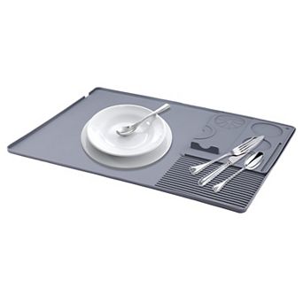 2 pc Silicone Coffee Mat, Removable Bar Mat with Concave and Convex Design 23.6*15.7 in