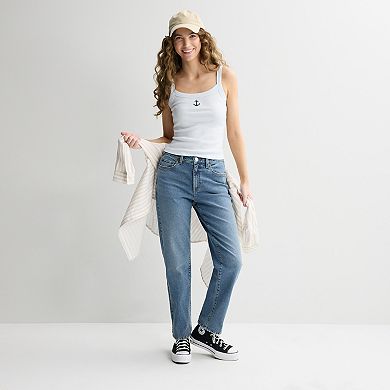 Juniors' SO® Banded Scoop Neck Rib Tank Top