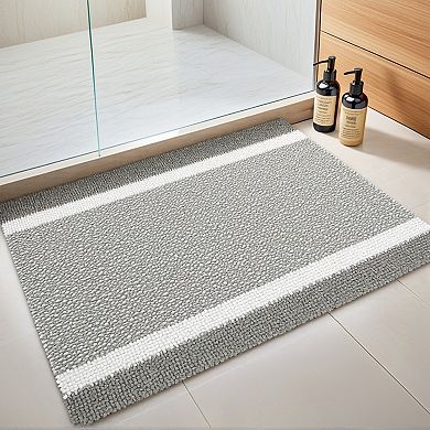 2 Packs Bathroom Rug Mat, Non-Slip Soft Plush Shaggy Washable Bath Carpet 16"x24"/20"x32"