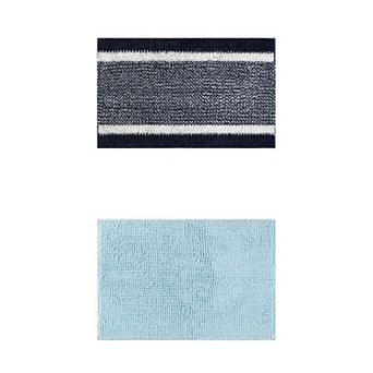 2 Packs Bathroom Rug Mat, Non-Slip Soft Plush Shaggy Washable Bath Carpet 16"x24"/20"x32"