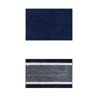 2 Packs Bathroom Rug Mat, Non-Slip Soft Plush Shaggy Washable Bath Carpet 16"x24"/20"x32"