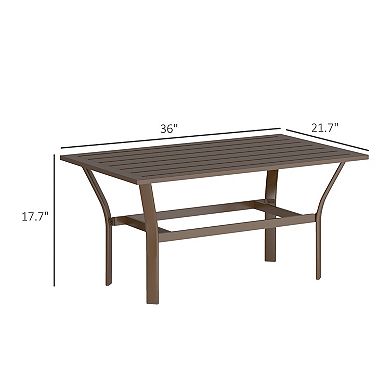 Outsunny Outdoor Table, All-Weather Patio Table