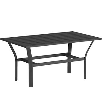 Outsunny Outdoor Table, All-Weather Patio Table