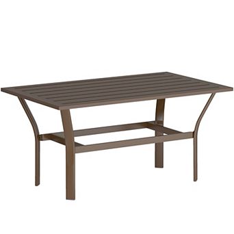 Outsunny Outdoor Table, All-Weather Patio Table