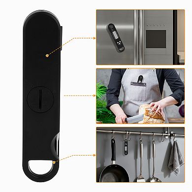 Digital Meat Thermometer, Foldable Instant Read Food Cooking Thermometer 6.0x1.3x0.7 inch