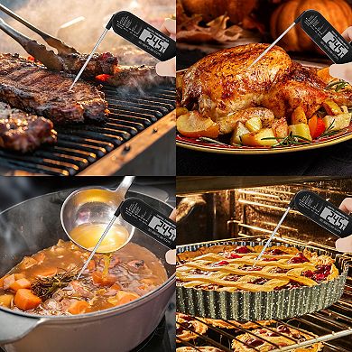 Digital Meat Thermometer, Foldable Instant Read Food Cooking Thermometer 6.0x1.3x0.7 inch