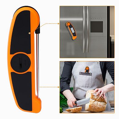 Digital Meat Thermometer, Instant Read Foldable Food Cooking Thermometer 10.7x1.8x0.8 inch