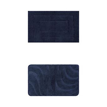 2 Packs Non Slip Bath Mat, Bathroom Absorbent Washable Soft Bath Mat for Shower Room 16"x24"/20"x32"