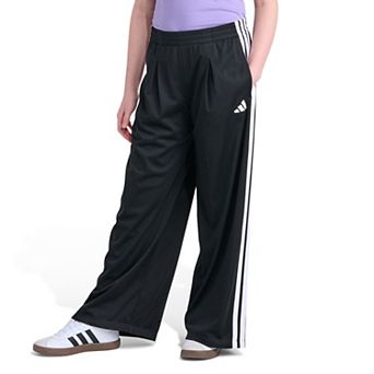 Girls 7-16 adidas Elastic Waistband Front Pleat Wide Leg Pants