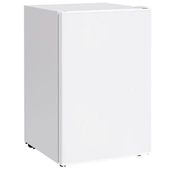 HOMCOM 4.5 Cu Ft Mini Fridge with Freezer, Wheels, Small Fridge