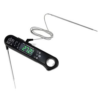 Digital Instant Read Meat Thermometer, 2 in 1 Dual Probe Thermometer 6.3x1.4x0.7 inch