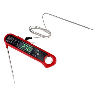 Digital Instant Read Meat Thermometer, 2 in 1 Dual Probe Thermometer 6.3x1.4x0.7 inch