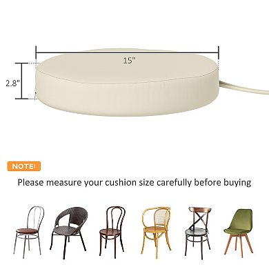 Outsunny Outdoor Chair Cushions Set of 4 Round Seat Cushions