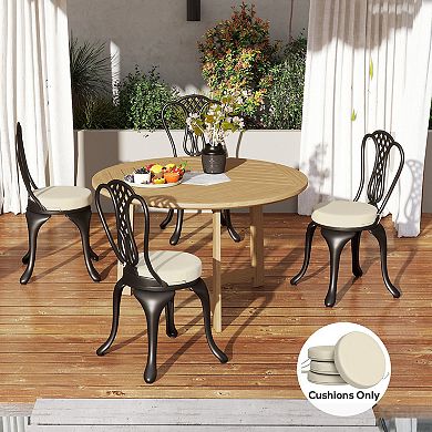 Outsunny Outdoor Chair Cushions Set of 4 Round Seat Cushions