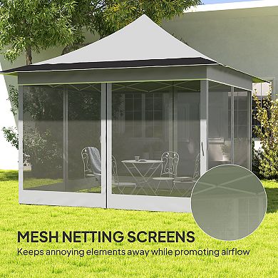 Outsunny 12 x 12 ft. Pop Up Canopy Tent, Instant Shelter