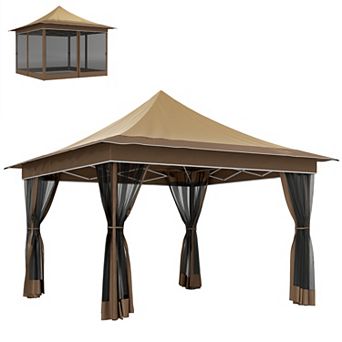 Outsunny 12 x 12 ft. Pop Up Canopy Tent, Instant Shelter