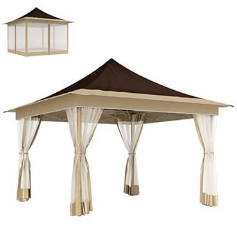 Outsunny 12 x 12 ft. Pop Up Canopy Tent, Instant Shelter