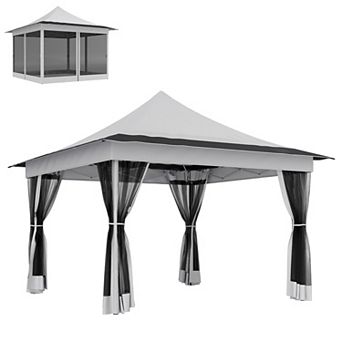 Outsunny 12 x 12 ft. Pop Up Canopy Tent, Instant Shelter