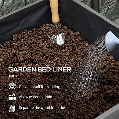 Outsunny Extra Large Wooden Planter Box with Legs & Drain Holes