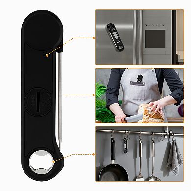 Digital Meat Thermometer, Foldable Instant Read Food Cooking Thermometer 6.4x1.7x0.8 inch