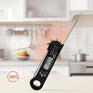 Digital Meat Thermometer, Foldable Instant Read Food Cooking Thermometer 6.4x1.7x0.8 inch