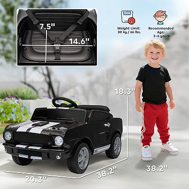 Qaba 12V Battery Powered Electric Vehicle, Licensed Kids Ride On Car