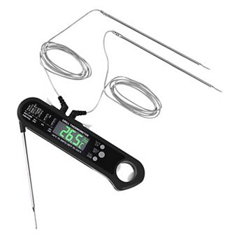 Digital Instant Read Meat Thermometer, 2 in 1 Dual Probe Thermometer 6.3x1.4x1 inch