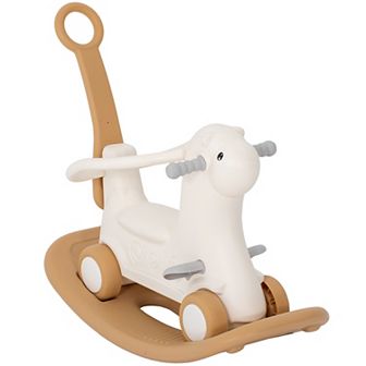Qaba 4-in-1 Rocking Horse with Detachable Balance Board for 2-5 Years