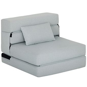 HOMCOM Folding Sofa Bed, Sleeper Chair with Pillow