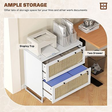 Vinsetto Filing Cabinet with Hanging Bar for Letter A4 Legal Size