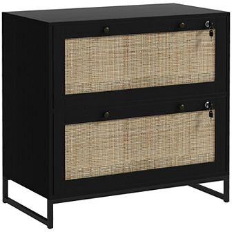 Vinsetto Filing Cabinet with Hanging Bar for Letter A4 Legal Size