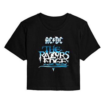 Juniors' ACDC The Razors Edge Cropped Tee