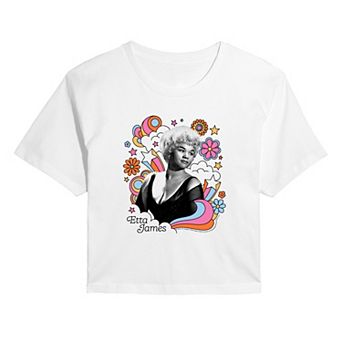 Juniors' Etta James Groovy Icons Cropped Tee
