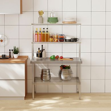 Stainless Steel Overshelf for Prep & Work Table, 12'' x 48''